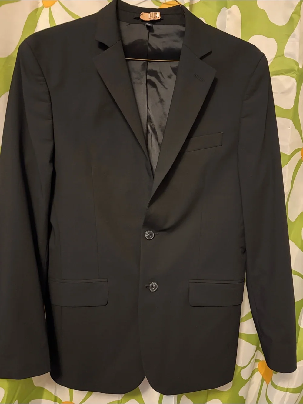 Men's Black Two-Button Blazer, shirt, tie and pants.  - Classic Tailored Fit